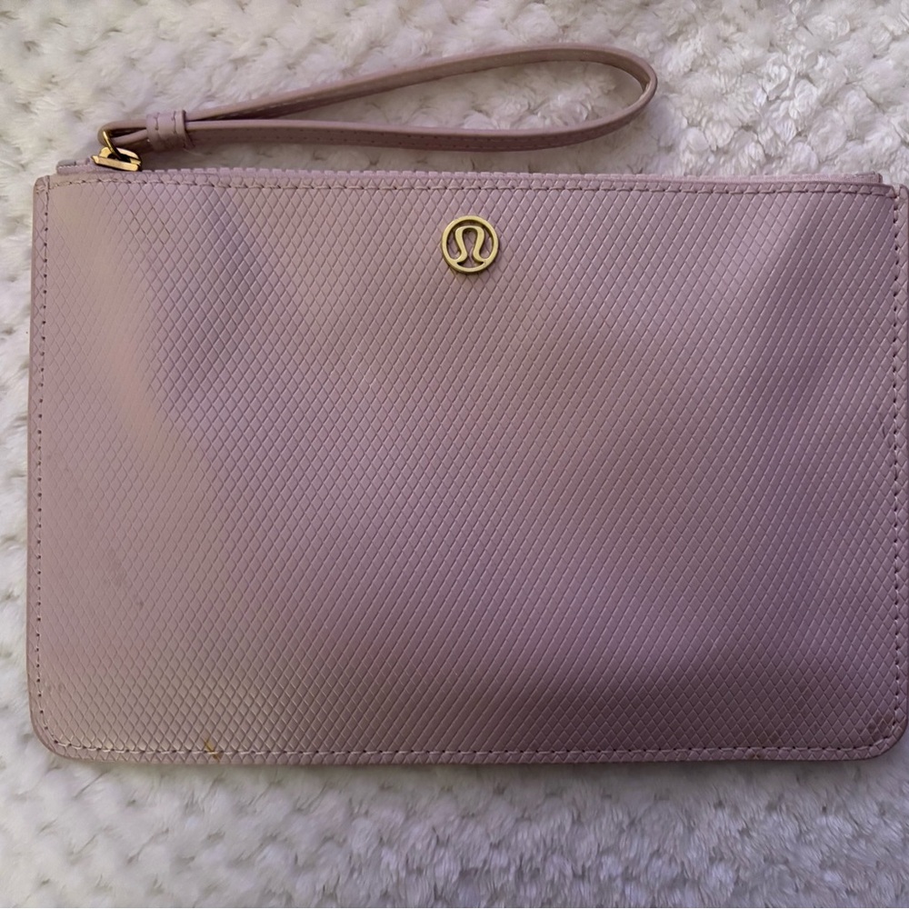 Lululemon Pink Textured Wristlet Clutch